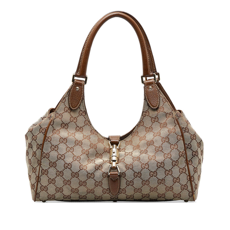 Gucci GG Canvas New Jackie Satchel Brown