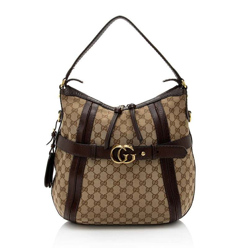 Gucci Beige GG Canvas and Leather Medium Running Tote Gucci