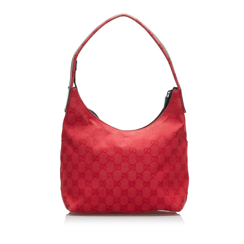 Gucci GG Canvas Shoulder Bag Red