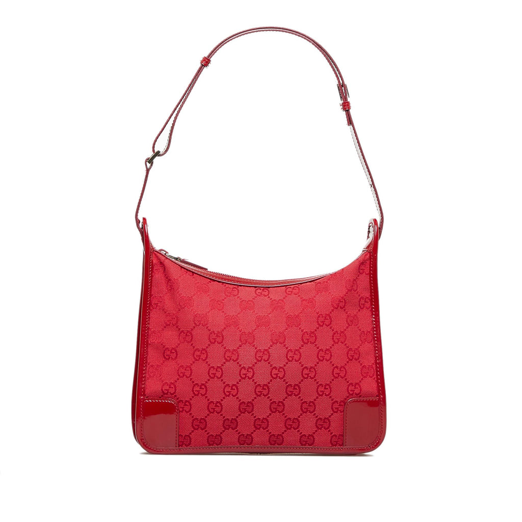 Gucci GG Canvas Shoulder Bag Red