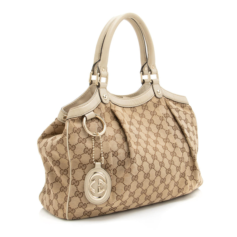 Gucci GG Canvas Sukey Medium Tote (SHF-23402)