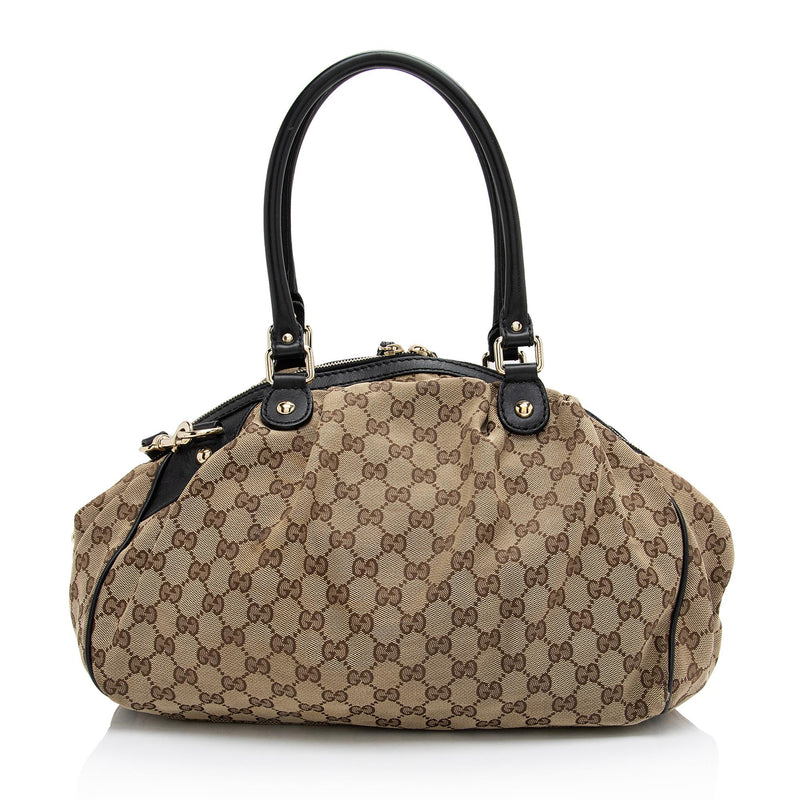 Gucci GG Canvas Sukey Satchel (SHF-MbcWBL)