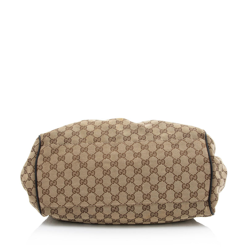 Gucci GG Canvas Sukey Satchel (SHF-MbcWBL)