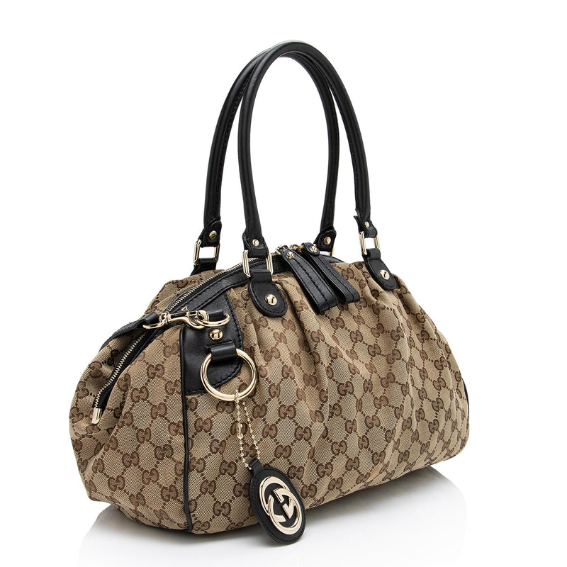 Gucci GG Canvas Sukey Satchel (SHF-MbcWBL)