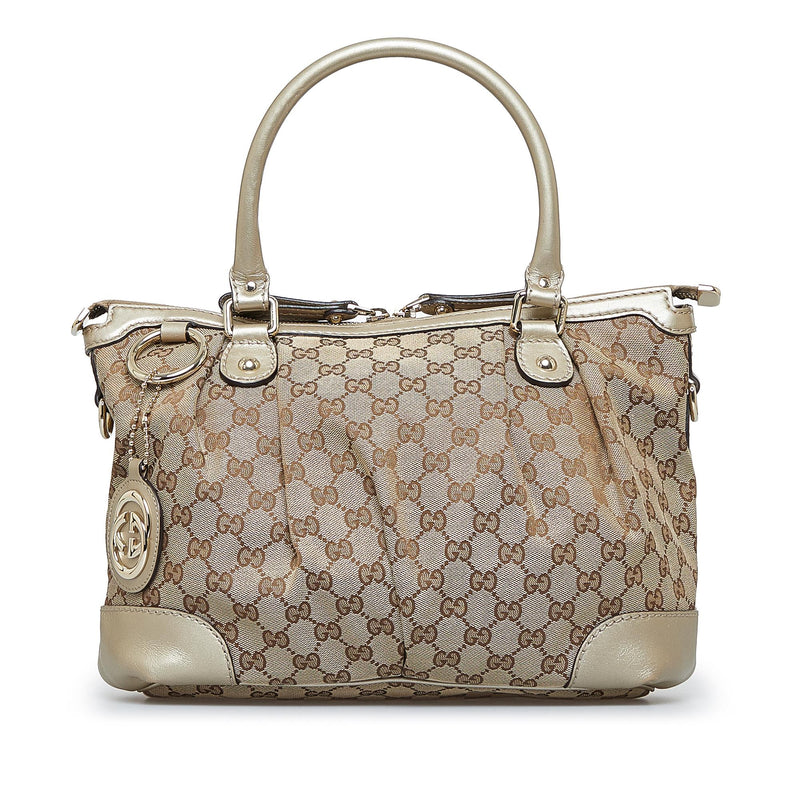 Beige Gucci GG Canvas Sukey Crossbody