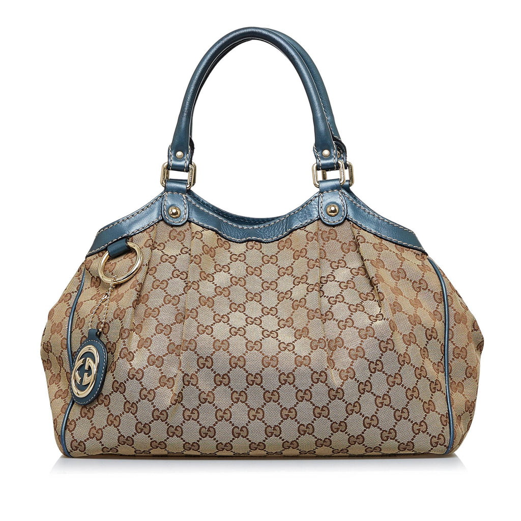 Gucci GG Canvas Medium Sukey Tote - Blue Totes, Handbags