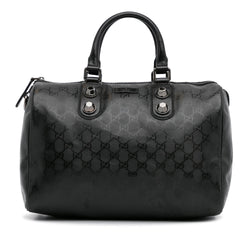 GUCCI 'SYLVIE 1969' SHOULDER BAG, Black Gucci GG Canvas Boston Bag