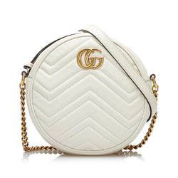 Gold Gucci GG Marmont Matelasse Crossbody Bag