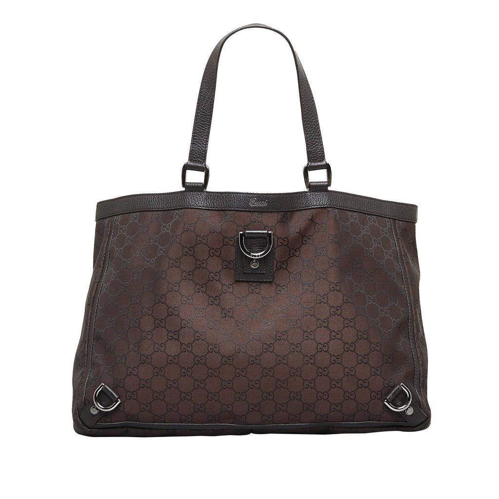 Gucci GG Abbey D-Ring Canvas Tote Bag (SHG-33683) – LuxeDH