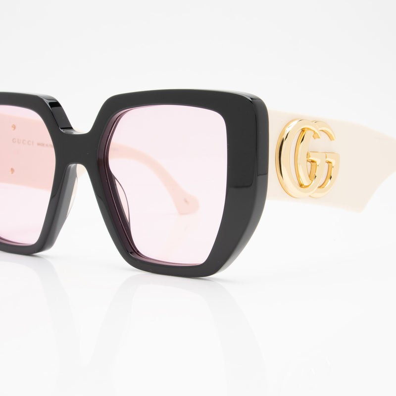 Gucci GG Oversized Rectangular Sunglasses (SHF-cmwgeD)