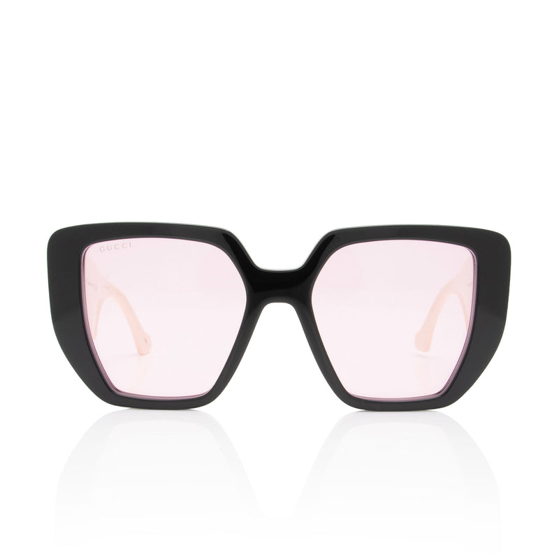 Gucci GG Oversized Rectangular Sunglasses (SHF-cmwgeD)