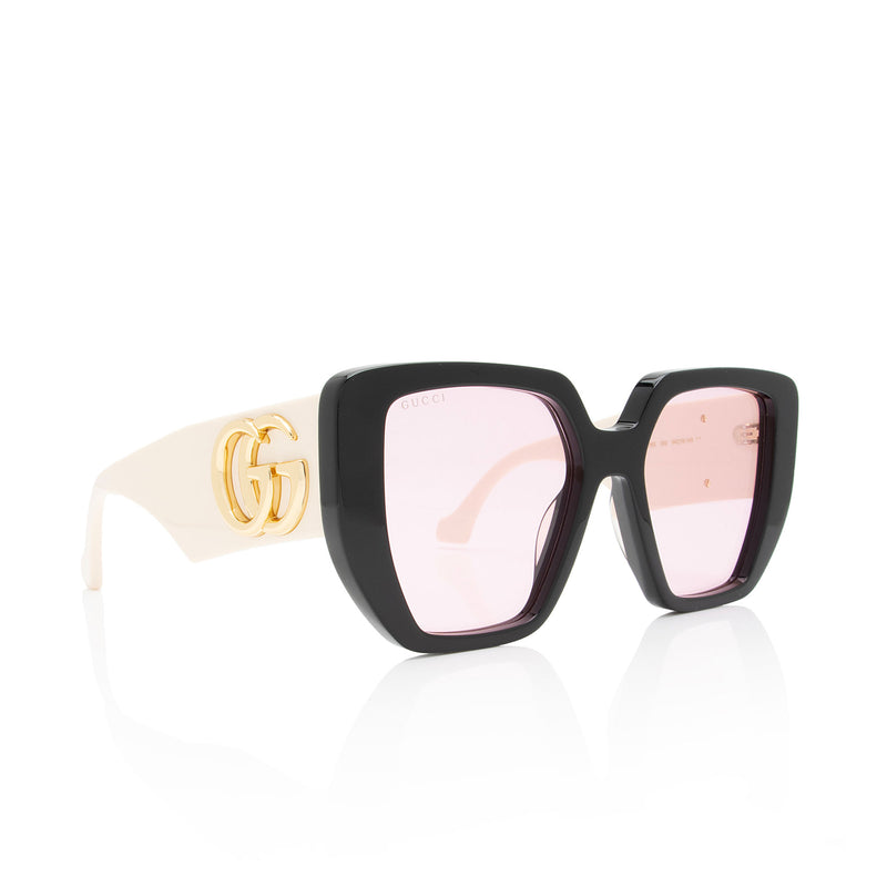 Gucci GG Oversized Rectangular Sunglasses (SHF-cmwgeD)