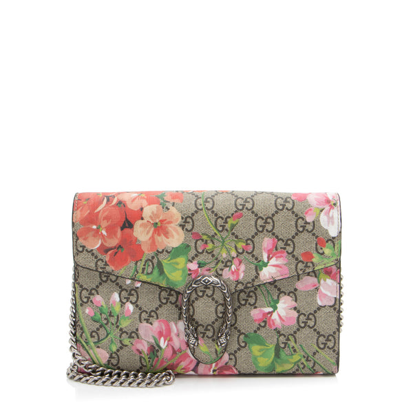 Gucci GG Supreme Blooms Dionysus Chain Wallet (SHF-XkUODC)