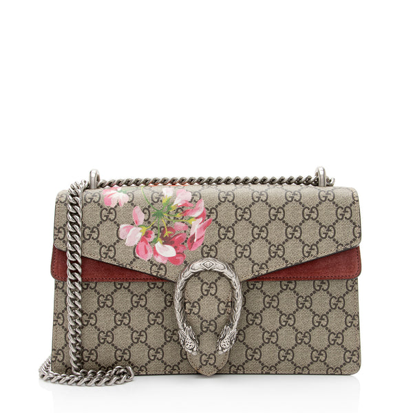 Gucci GG Supreme Blooms Dionysus Small Shoulder Bag (SHF-72Z9Ik)