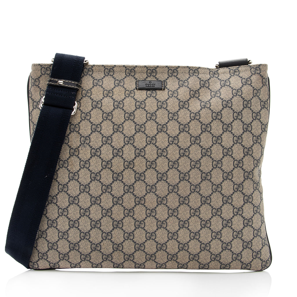 Gucci Signature Messenger Black in Leather with Silver-tone - US
