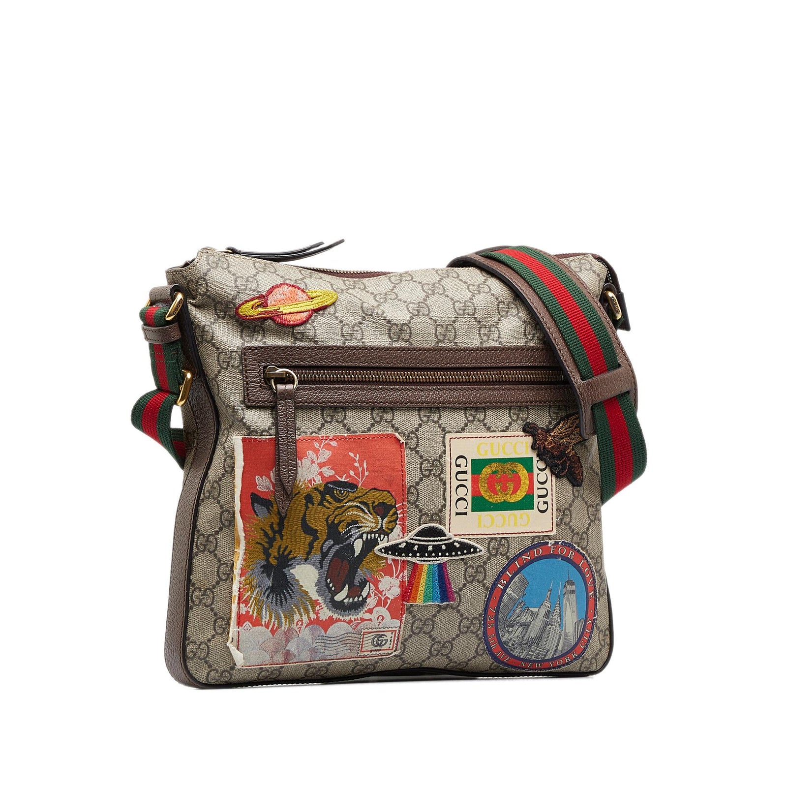 Gucci GG Supreme Courrier Crossbody Bag SHG NgCfeH LuxeDH