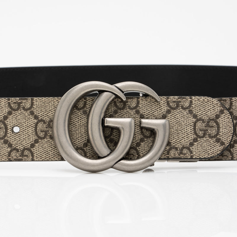 Gucci Men's GG Supreme Leather Belt