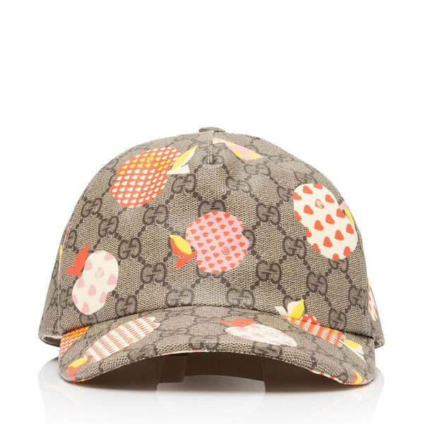 Gucci GG Supreme Les Pommes Baseball Hat - Size XL (SHF-BWOhtZ)