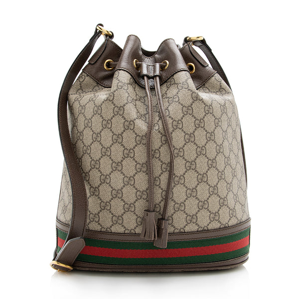 Gucci GG Supreme Ophidia Bucket Bag (SHF-23884)