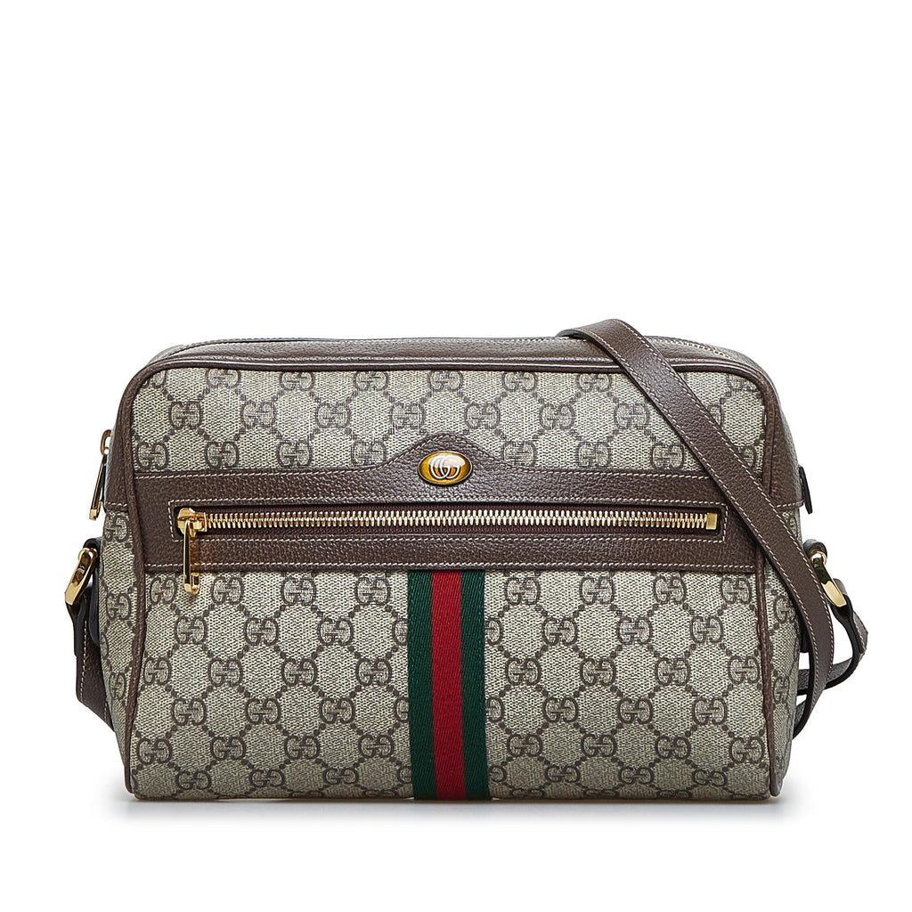 Gucci grey GG Supreme Ophidia Cross-Body Bag