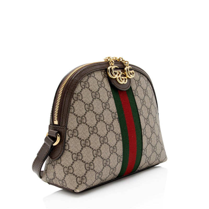 Gucci GG Supreme Monogram Web Small Ophidia Dome Shoulder Bag
