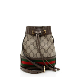 Ophidia GG Mini Canvas Bucket Bag in Brown - Gucci