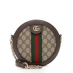 Gucci Ophidia Shoulder Bag GG Coated Canvas Mini Brown