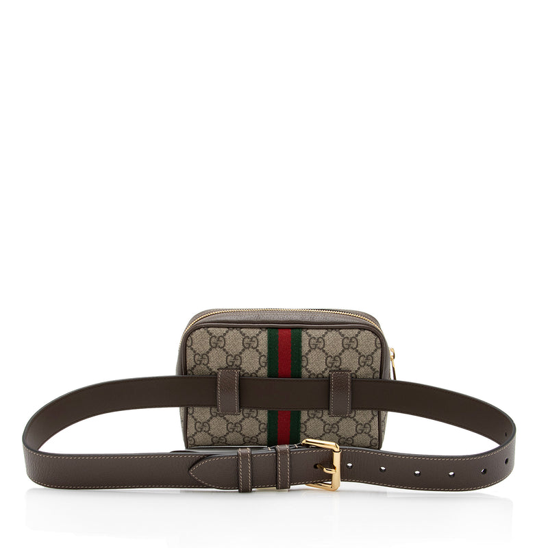Gucci GG Supreme Ophidia Phone Case Belt Bag - Size 34 / 85 (SHF-19922 –  LuxeDH