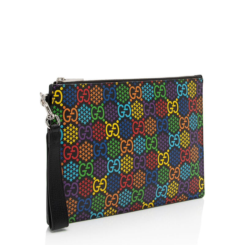 Gucci GG Supreme Psychedelic Zip Wristlet (SHF-dLxiT4)