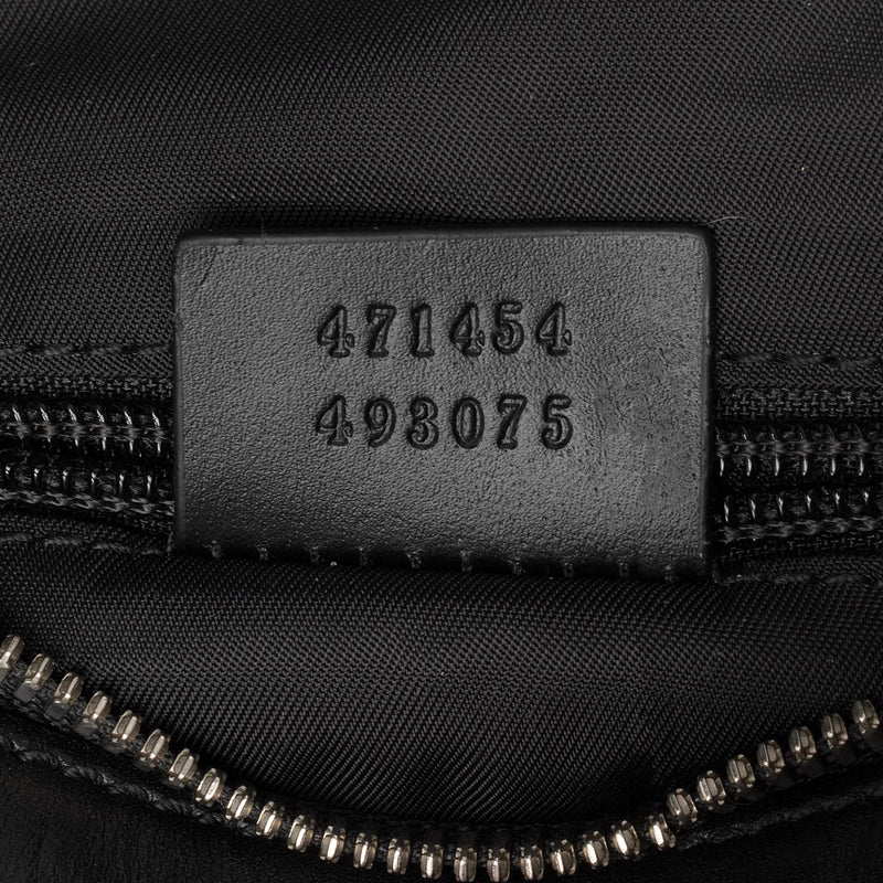 GUCCI Shoulder crossbody Bag 471454 canvas leather Beige Black Used Women
