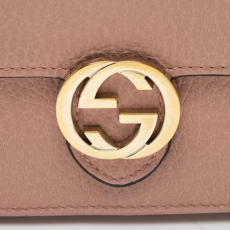 Gucci Grained Calfskin Interlocking G Small Crossbody Bag (SHF
