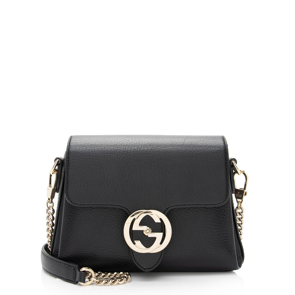 Gucci Grained Calfskin Interlocking G Small Crossbody Bag (SHF-lys74k) –  LuxeDH