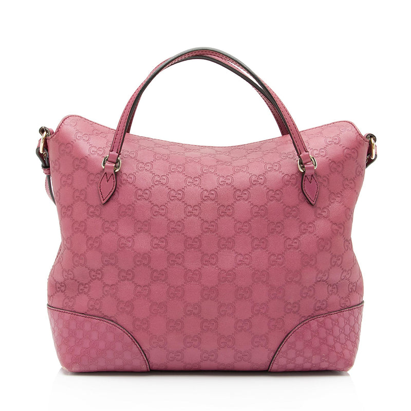 Gucci Guccissima Leather Bree Fold Over Tote (SHF-23663)