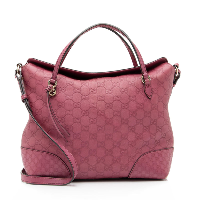 Gucci Guccissima Leather Bree Fold Over Tote (SHF-23663)