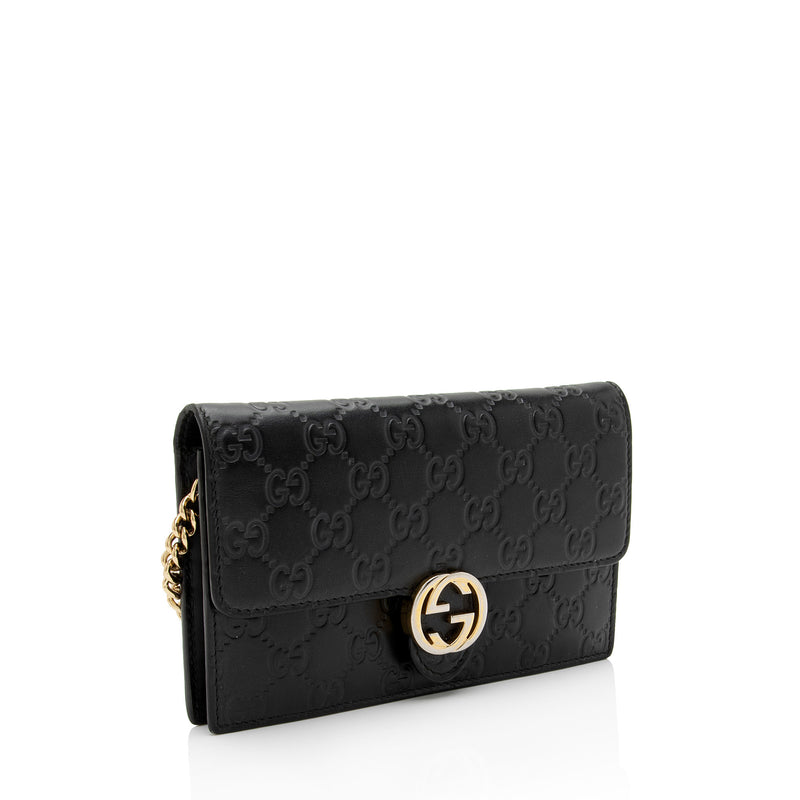 Gucci GG Canvas Wallet on Chain Bag (SHF-4BzUx8) – LuxeDH