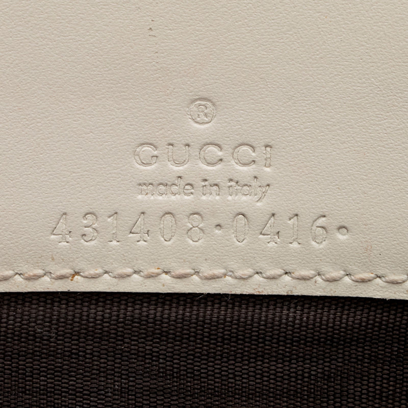 Gucci Guccissima Leather Signature Wrist Wallet on Chain Pochette Bag