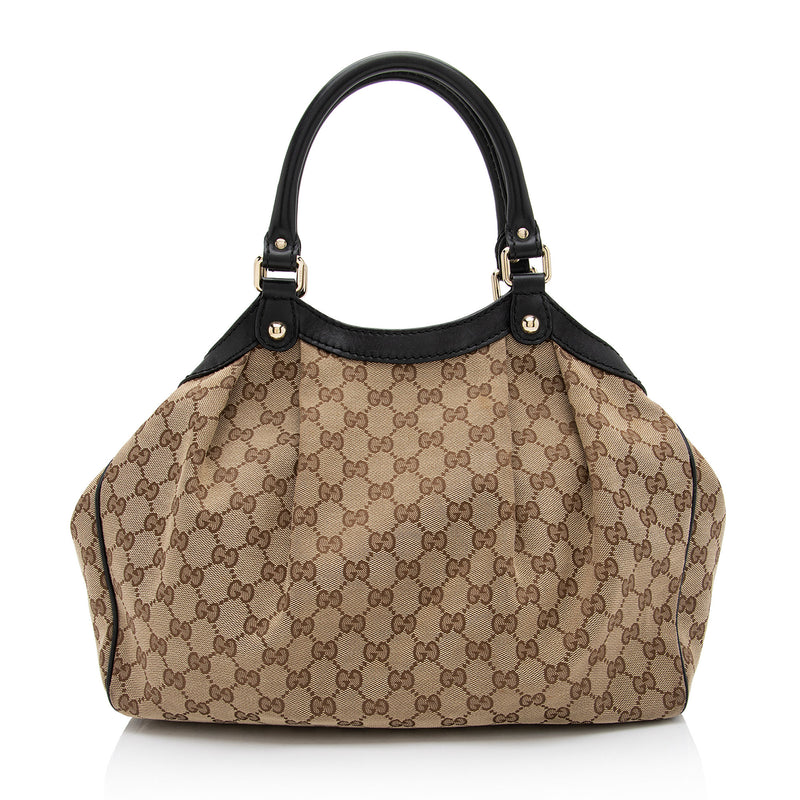 Gucci Sukey GG Monogram Black Hobo Shoulder Bag