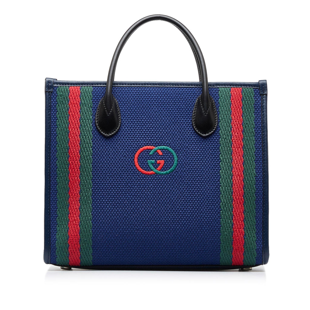 Gucci Grained Calfskin Interlocking G Medium Shoulder Bag (SHF