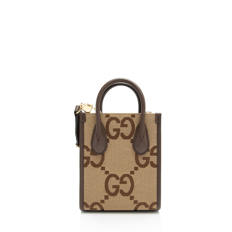 Gucci Jumbo GG Tote Bag, Brown, GG Canvas