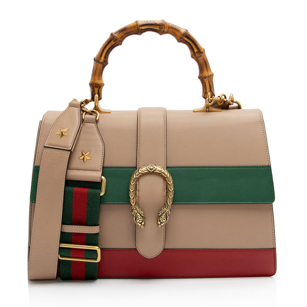 Gucci Leather Bamboo Dionysus Large Top Handle Bag (SHF-KNpXAE)