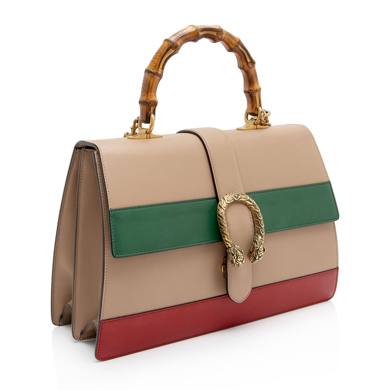 Gucci Leather Bamboo Dionysus Large Top Handle Bag (SHF-KNpXAE)