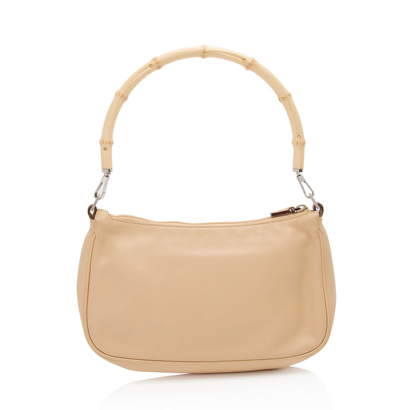 Gucci Leather Bamboo Small Shoulder Bag (SHF-dNmWob)