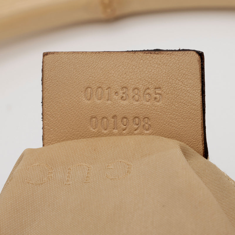 Gucci Leather Bamboo Small Shoulder Bag (SHF-dNmWob)