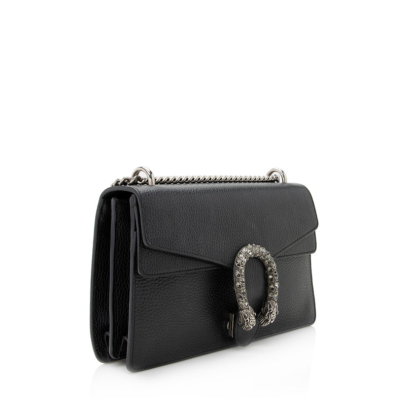 Black Leather Dionysus Small Shoulder Bag