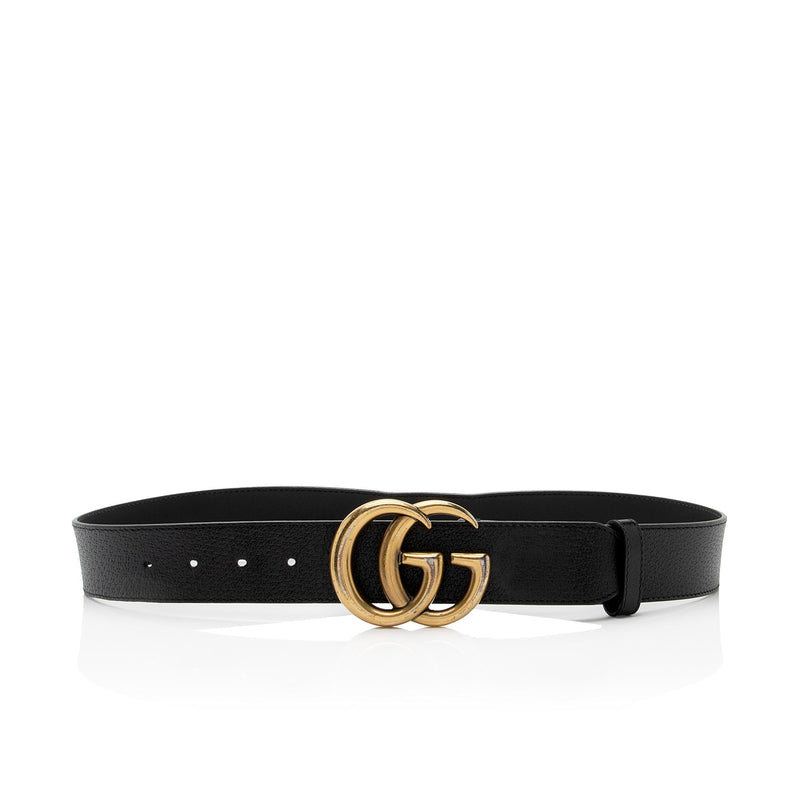 Gucci Leather GG Marmont Slim Belt - Size 34 / 85 (SHF-X1xq8P