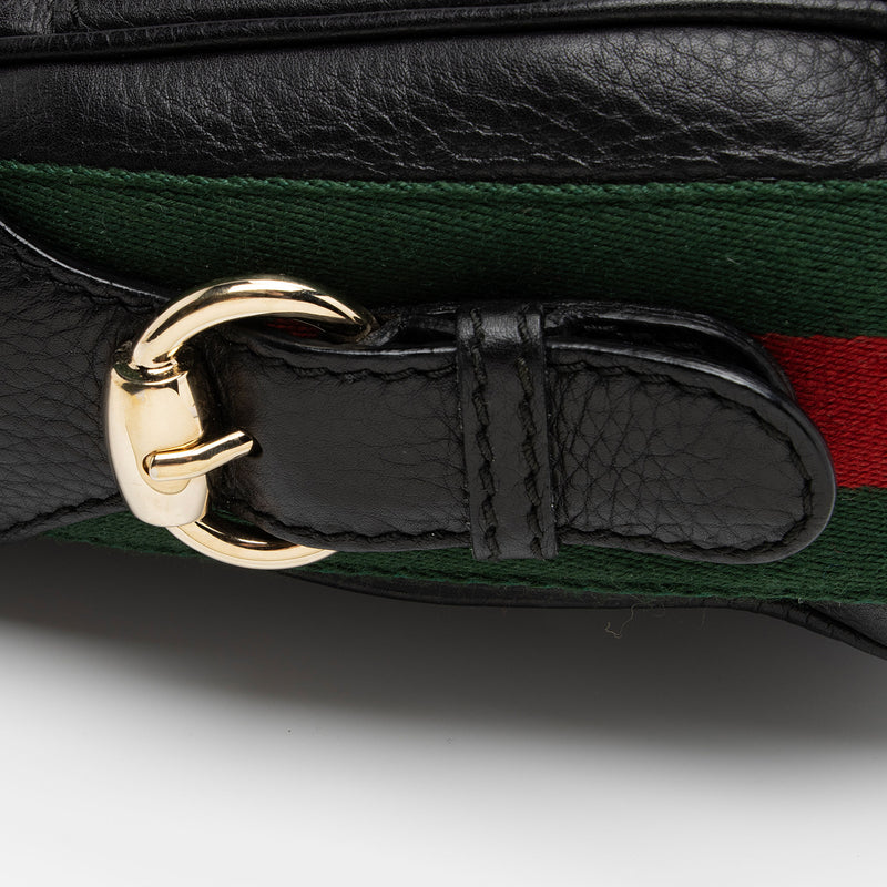 Gucci Leather Web Heritage Horsebit Large Hobo (SHF-yRvuke)