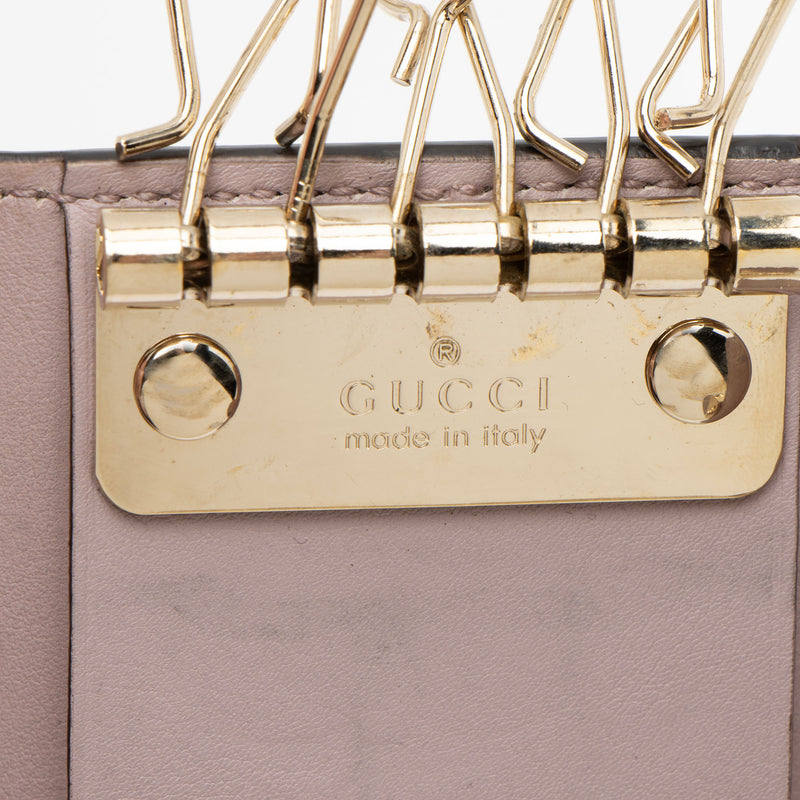 Gucci Leather Interlocking G 6 Key Holder (SHF-kexJYO)