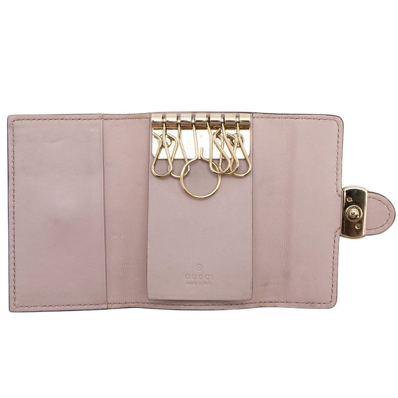 Gucci Leather Interlocking G 6 Key Holder (SHF-kexJYO)