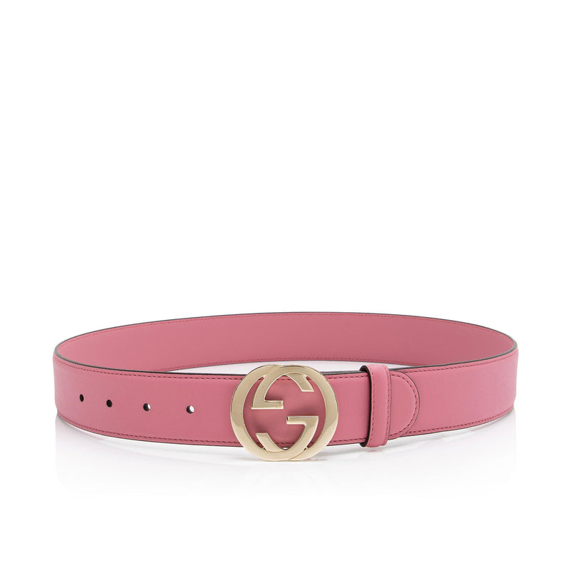 Gucci Leather Interlocking G Belt - Size 32 / 80 (SHF-PyhR7L)