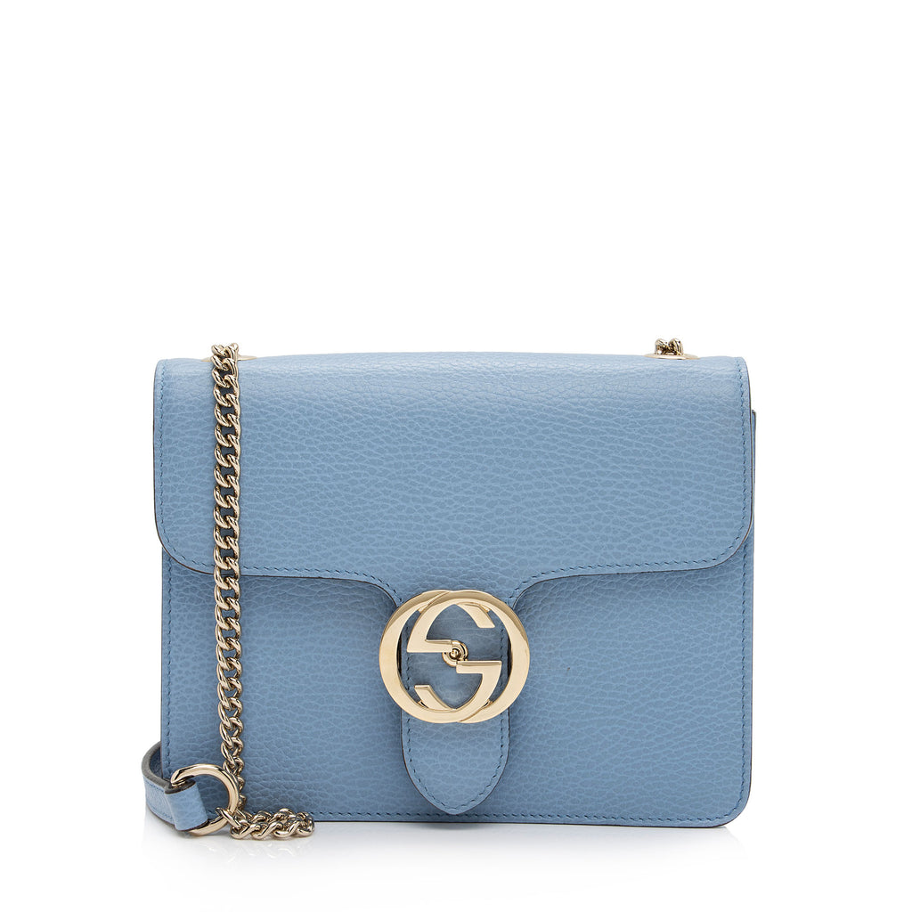 Gucci Blue Leather Small Interlocking G Crossbody Bag Gucci